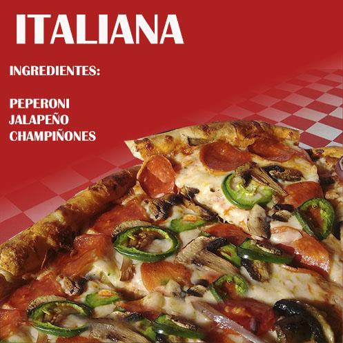 1 pizza  gr 35 cm. + ref 2L. = 195