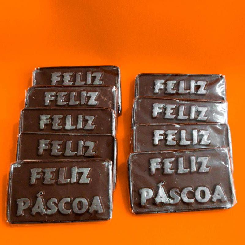 Placa de Chocolate ao Leite Decorada 8x5cm