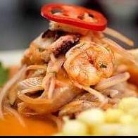 Cebiche Mixto en Crema de Rocoto