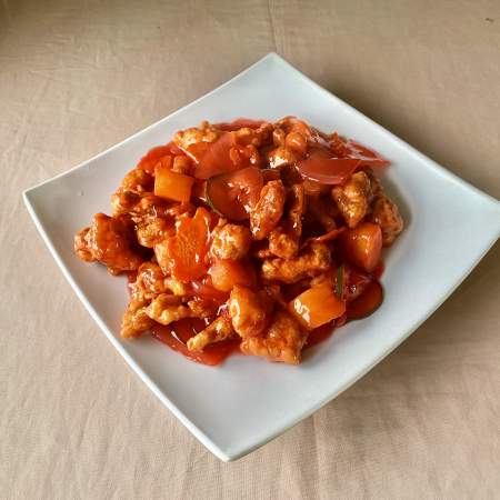 112- Costilla De Cerdo Frito En Salsa Agridulce y Piña