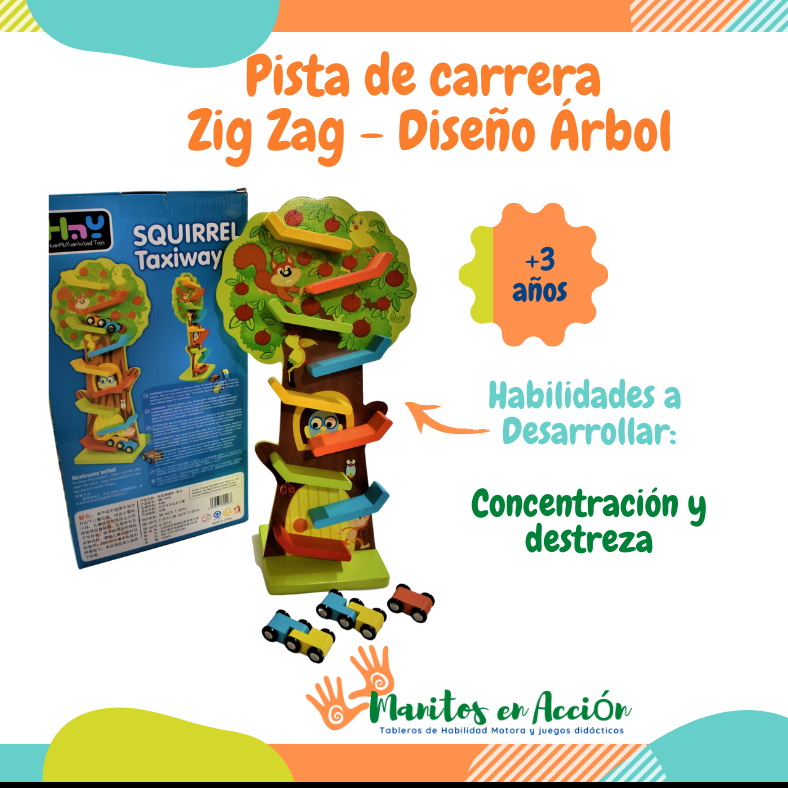 PISTA DE CARRERAS ZIG ZAG ÁRBOL