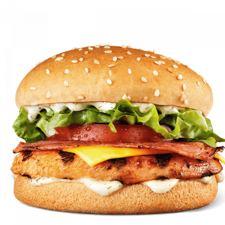 Chicken breast burger C/papas