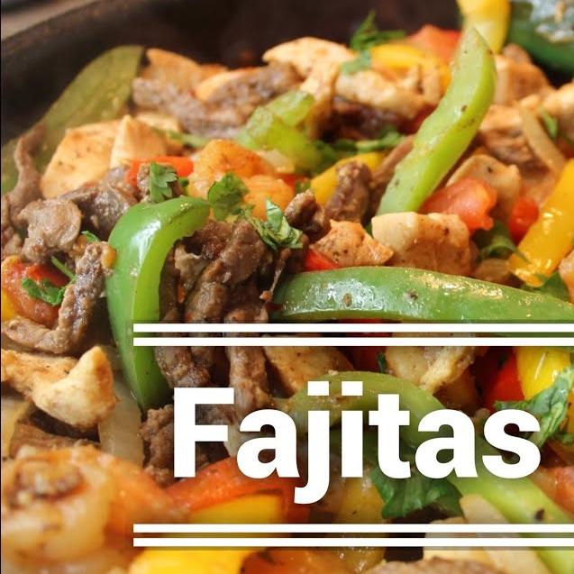 Fajitas de res y pollo