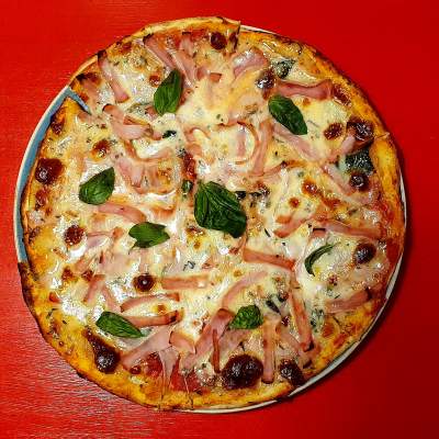 2 Pizzas Jamón y Queso ROJA