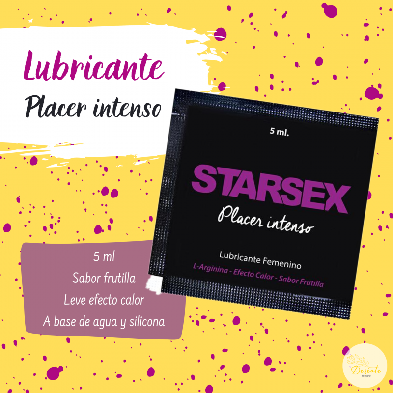 Sachet lubricante "Placer intenso" frutilla-calor