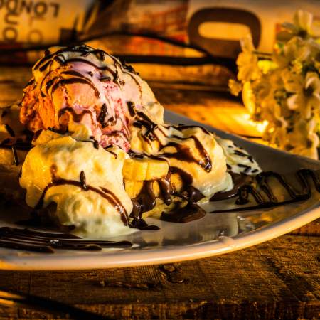 Mini waffle de nutella