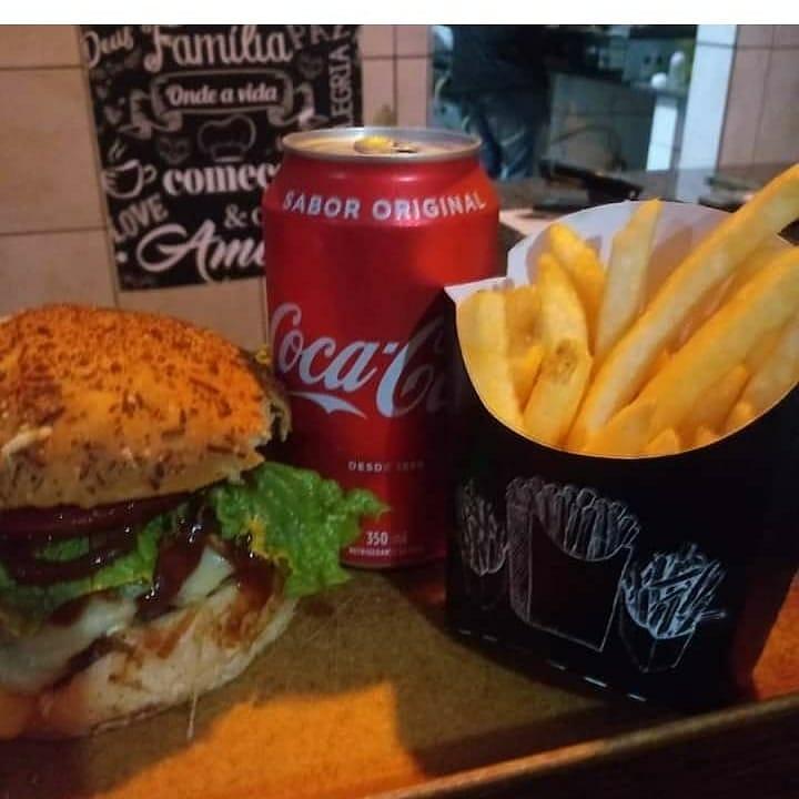 burguer.coca lata + batata p.