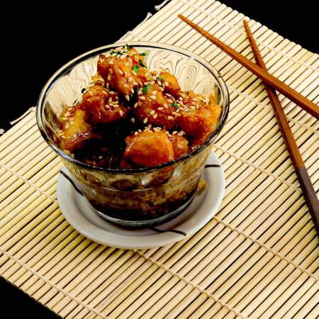 Yakimeshi con Pollo Agridulce