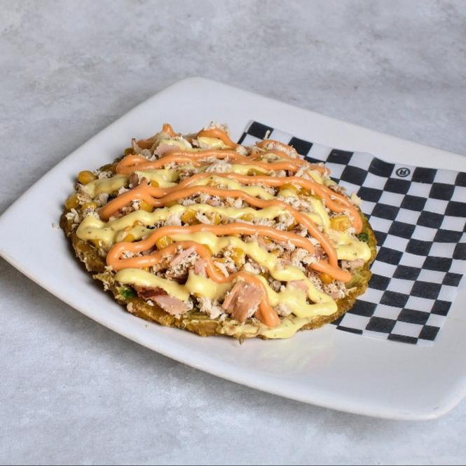 Patacón con pollo