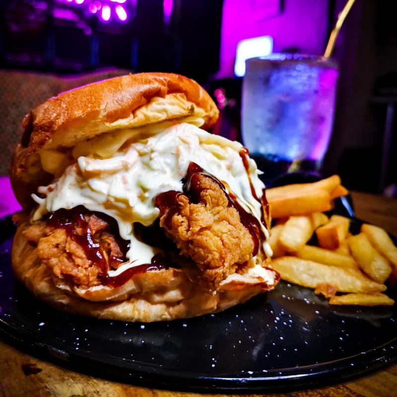 Hamburguesa de Pollo Frito