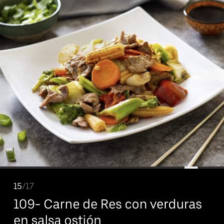 109- Lomos Con Verduras En Salsa Ostion