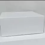 Caja blanca con tapa bisagra