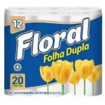 Papel higiênico floral c/12