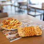 Café da tarde 25 salgados,  25 pizza