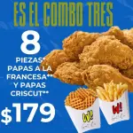 PROMO 3 con 8piezas y adicionales
