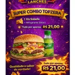 Combo  xis salada + refrigerante 200