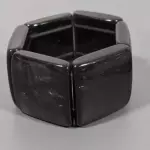 Pulsera negra acrilica elastica