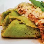Panqueca de espinafre com frango