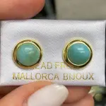 Zarcillos de Larimar 8mm