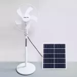 Ventilador recargable pedestal blanc