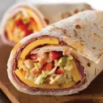Burrito, queso con jamón
