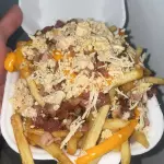 FRITAS  CHEDDAR, FRANGO E QUEIJO MAÇ