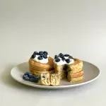 Pancakes blueberry  Ricotta+café
