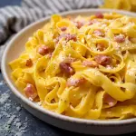 TAGLIATELLE SALSA BECHAMEL Y BACON