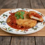 FILE DE FRANGO À PARMEGIANA