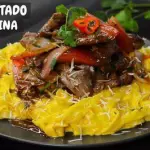 Fettuccinis a la huancaína con Lomo