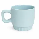 Vaso medio rayitas mate azul