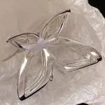 Pinza de mariposa plateado (6x4) cm