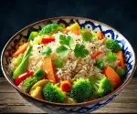 Arroz thai de vegetales