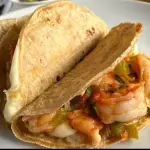 TACO DE QUESO CON CAMARÓN
