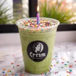 Iced Birthday cake matcha