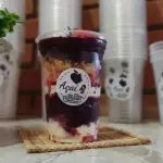 Morango, Banana, Leite em pó,Granola
