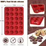 Molde Silicone Mini Cupcake 24 cavi