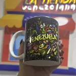 Taza Venezuela fondo negro