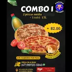 2  Pizza Média  + 1 Refri  + Borda
