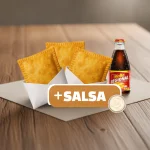 3 PASTELES + MALTA + SALSA