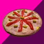 Pizza Jamón y Morrón