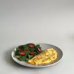Omelette Champiñones+café.