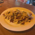 Linguíça com cobertura de Queijo