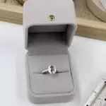Anel Oval Zircônia Lilás