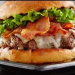 Hamburguesa de arrachera c tocino