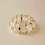 Pulsera transparente con dorado
