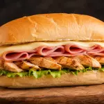 Sándwich pollo jamon