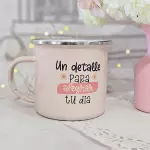 Mug peltre metálico mujer
