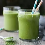 Té verde vaso