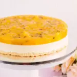 Tarta fría de maracuyá